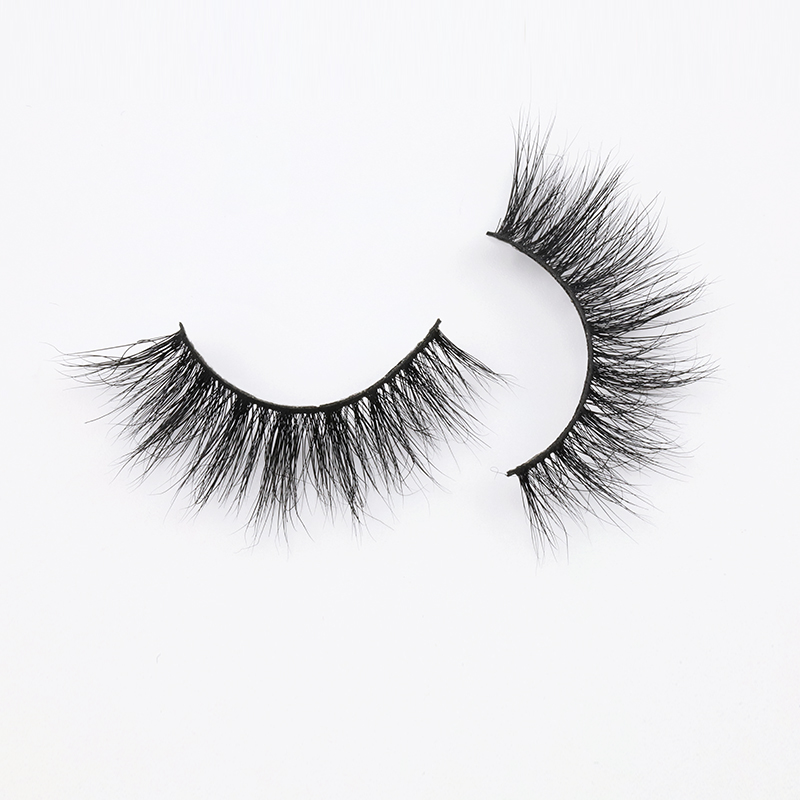 Eyelash Supplier Sell Real Mink Fur Strip Lashes with Private Box in 2020 YY106